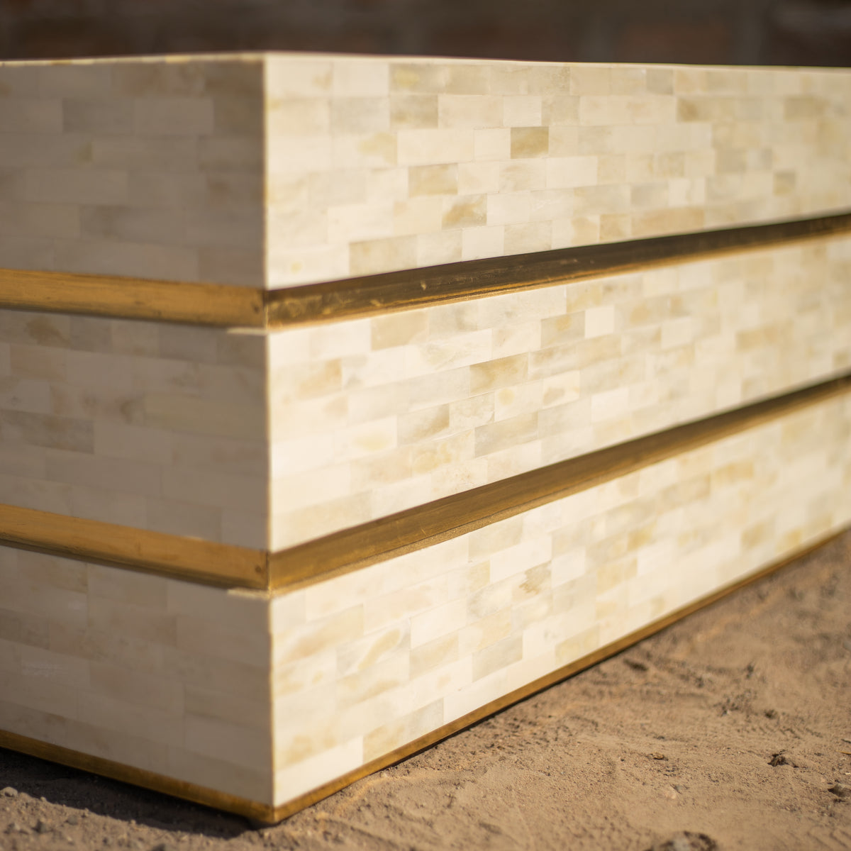 Strata Inlay Square Coffee Table