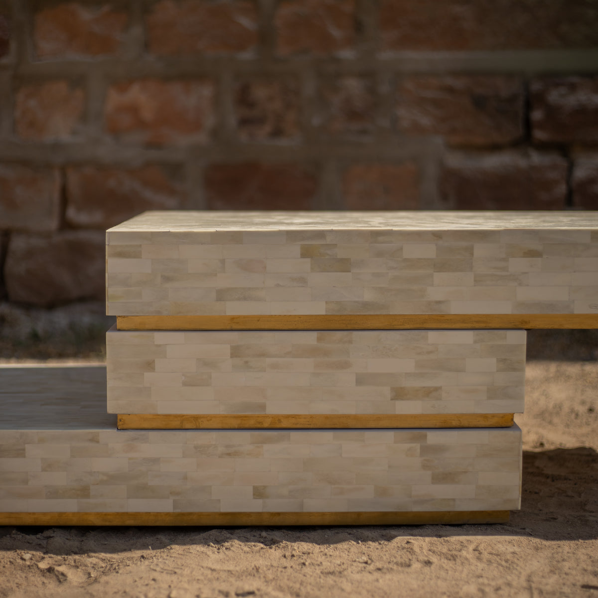 Strata Sculptural Inlay Coffee Table