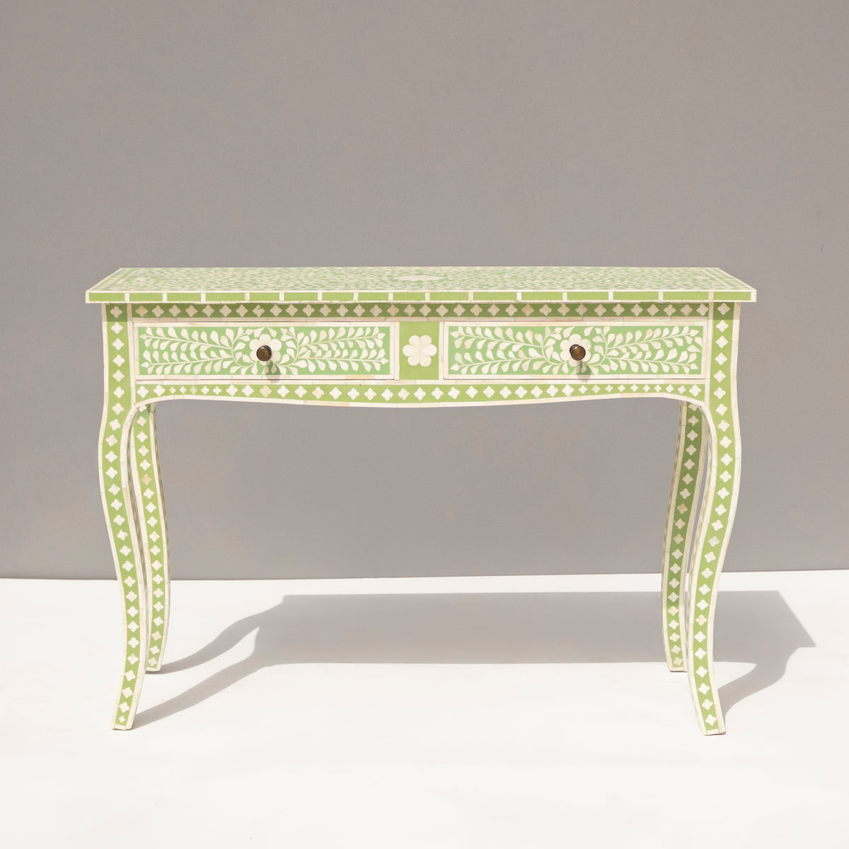 French Style Arabesque Inlay Console Table