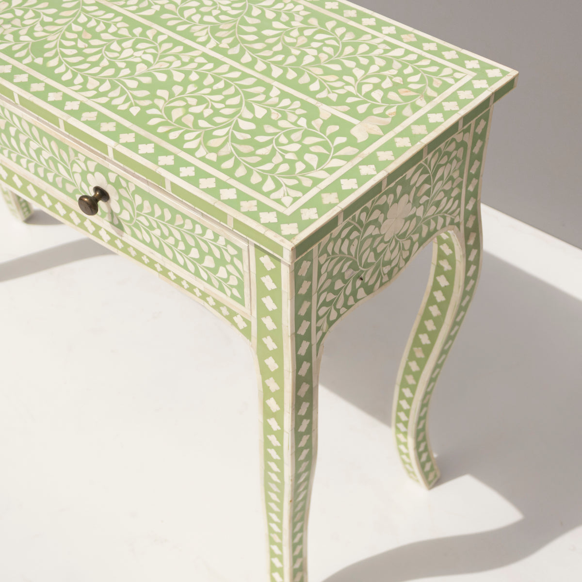 French Style Arabesque Inlay Console Table