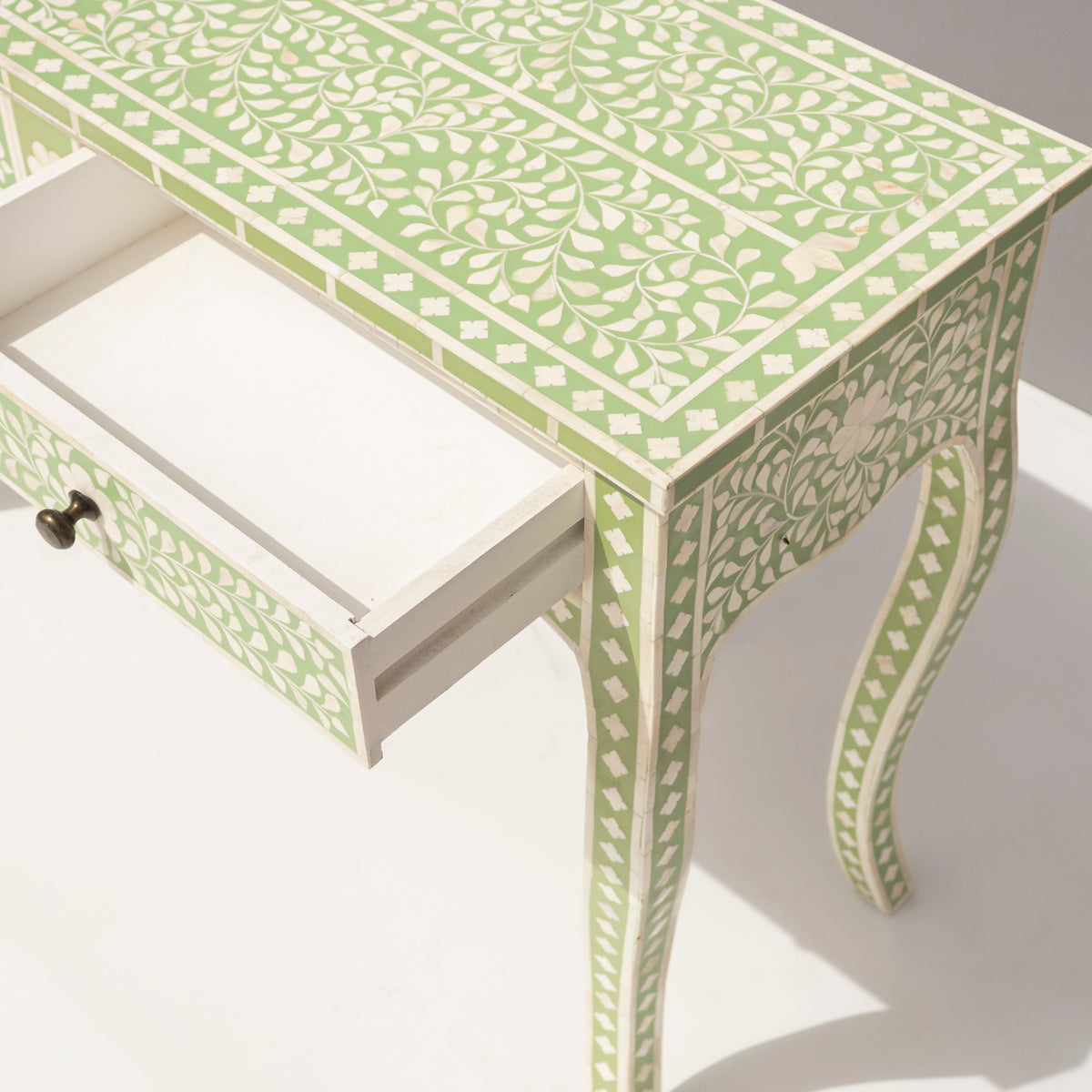 French Style Arabesque Inlay Console Table