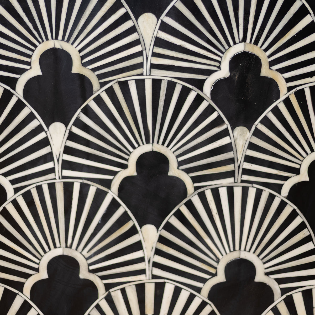 Art Deco Fan Pattern Inlay Sideboard