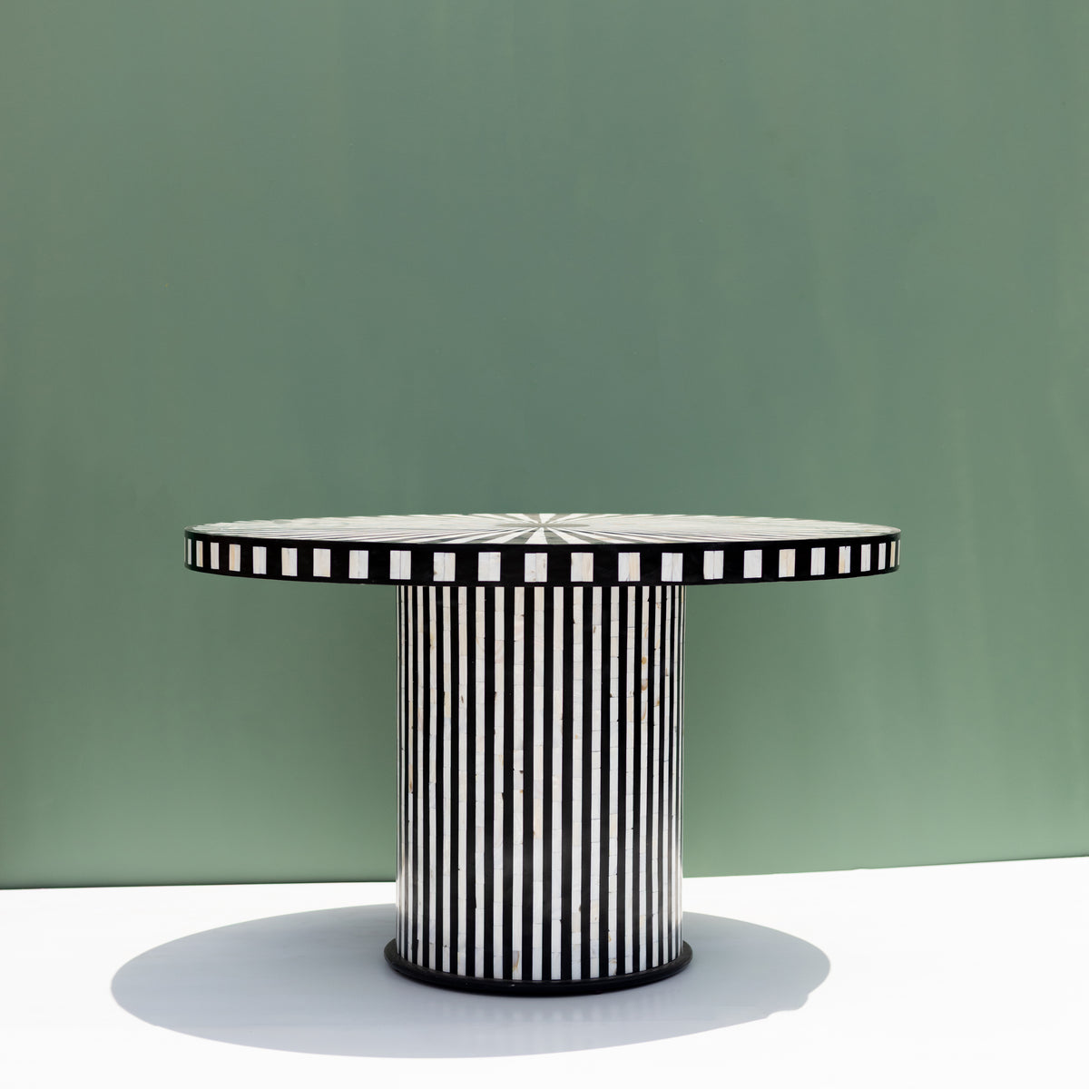 Nova Mother of Pearl Inlay Round Dining Table