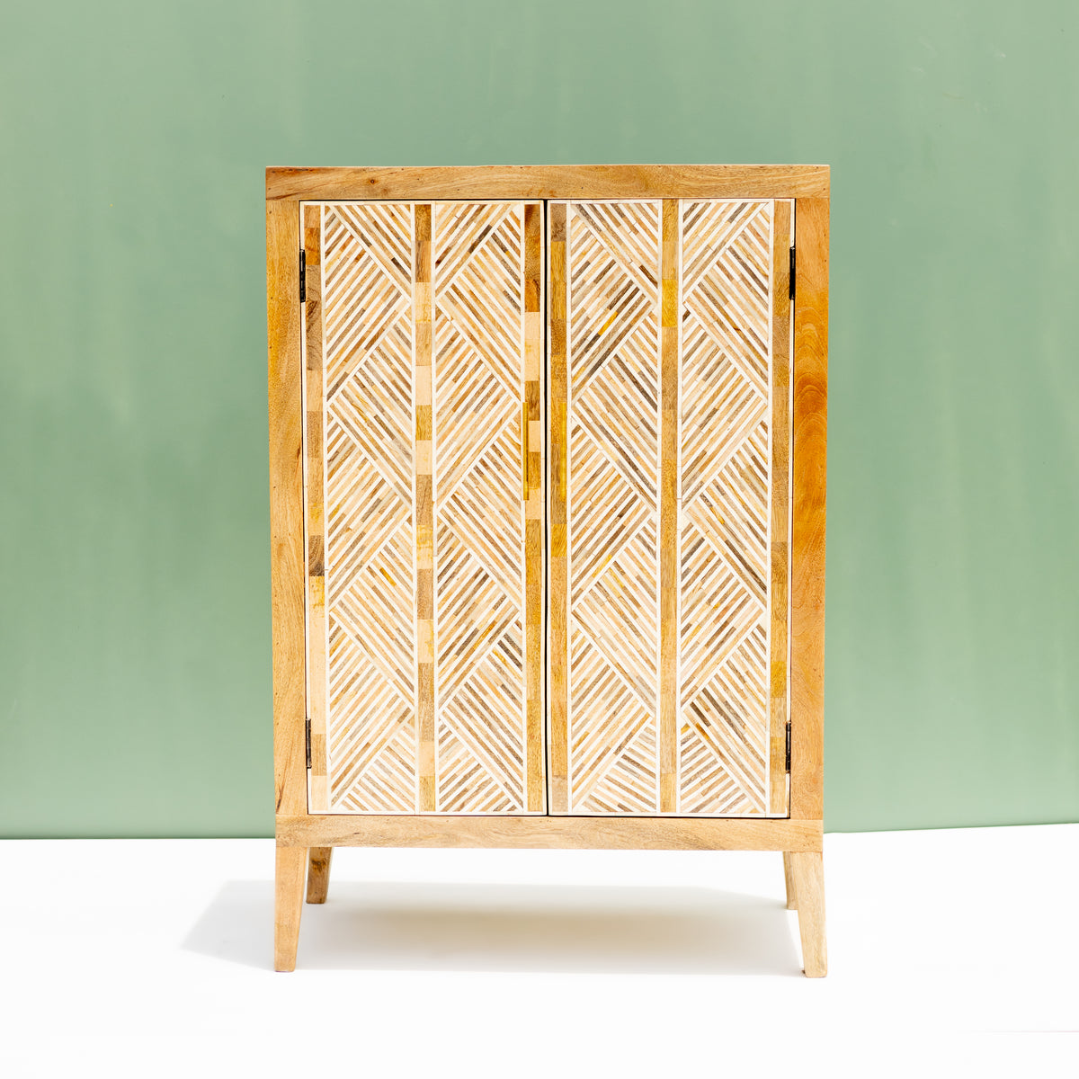 Entwine Inlay Mango Wood Cabinet