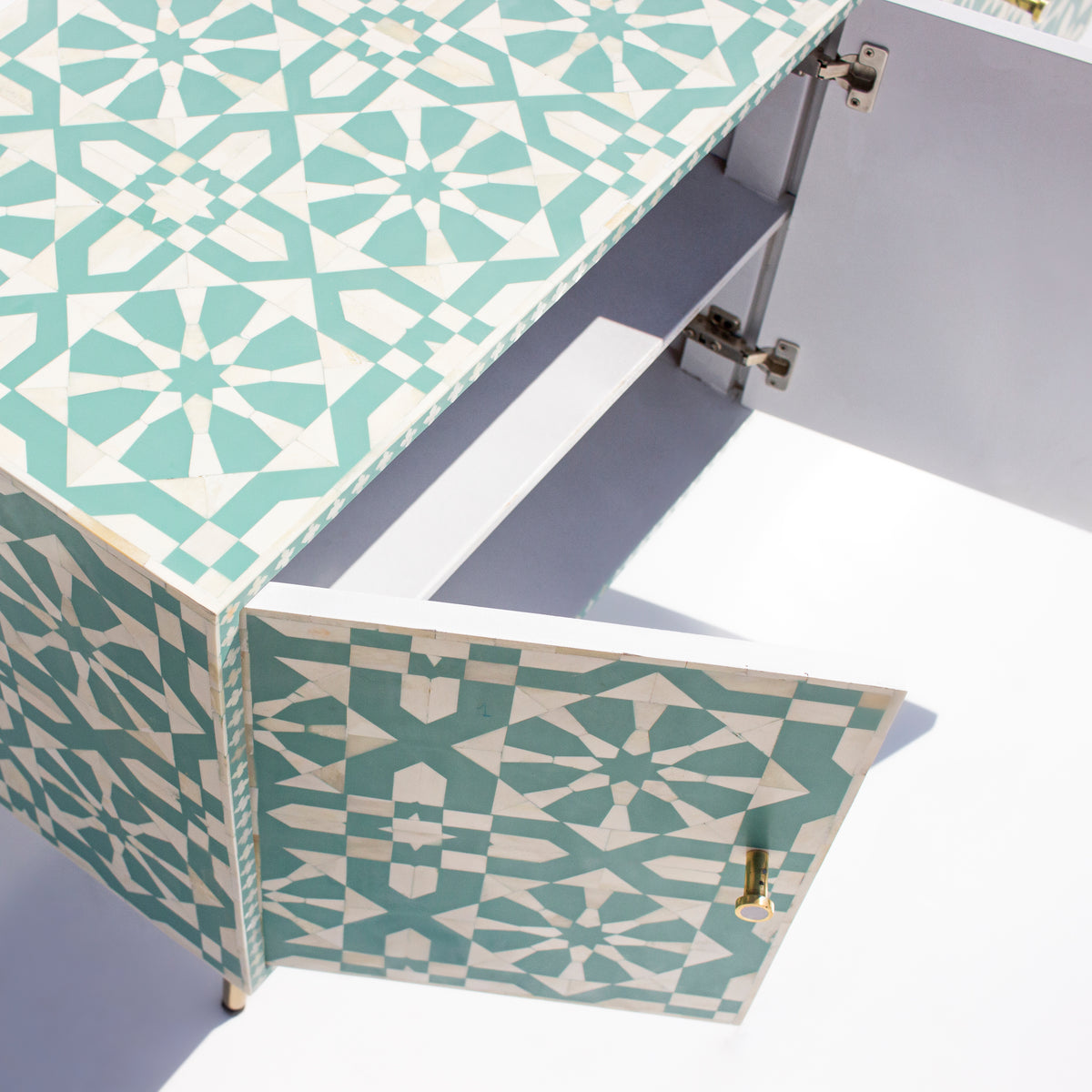 Moroccan Bone Inlay Media Console