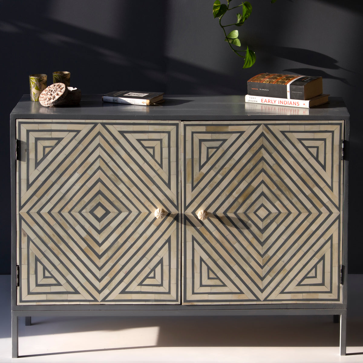 Eli Art Deco Inlay Cabinet