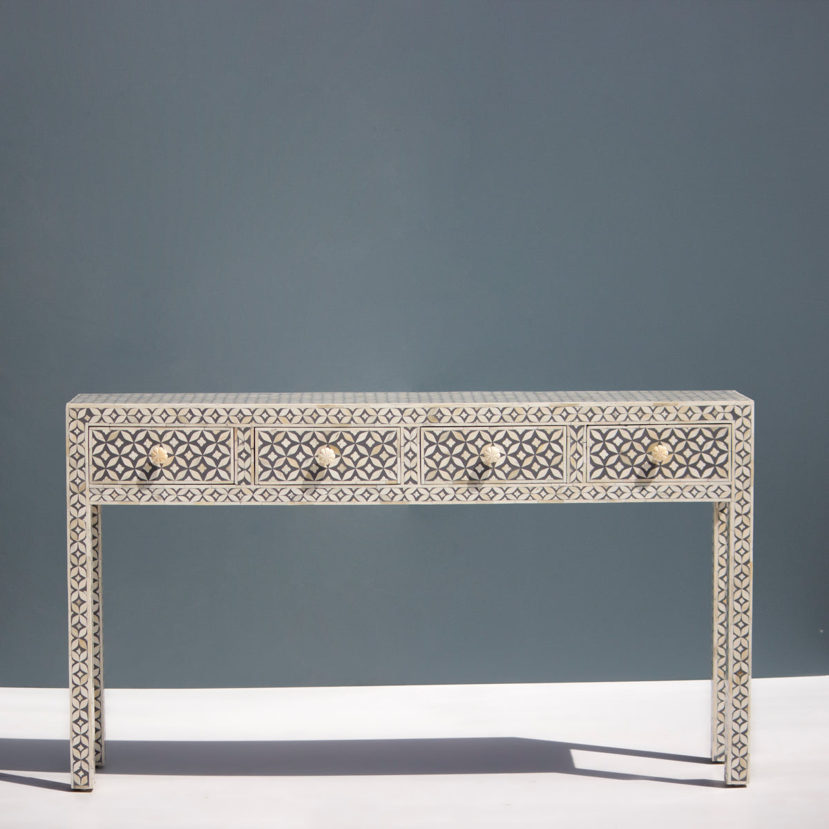 Tessera Inlay Four-Drawer Console Table
