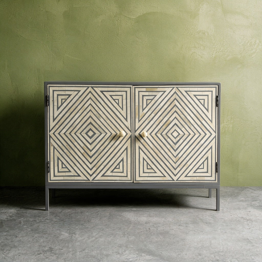 Eli Art Deco Inlay Cabinet