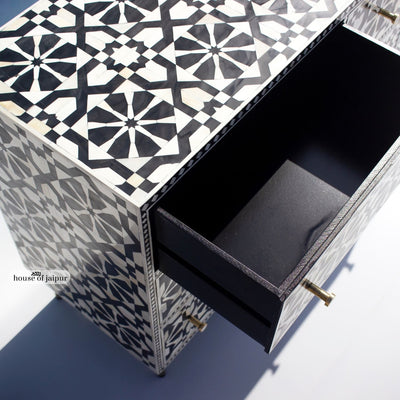 Moroccan Inlay Mint Green Nine Drawer Dresser