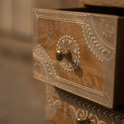 Hina Hand Painted Wooden Six Drawer Chest