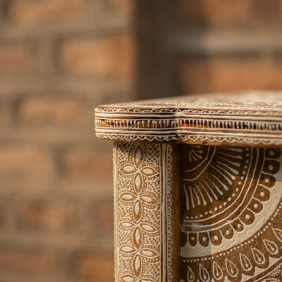 Hina Hand Painted Wooden Arch Console Table