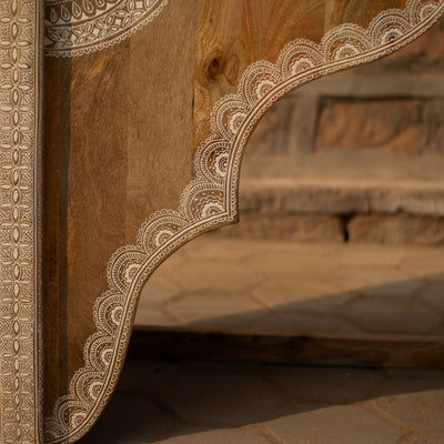 Hina Hand Painted Wooden Arch Console Table