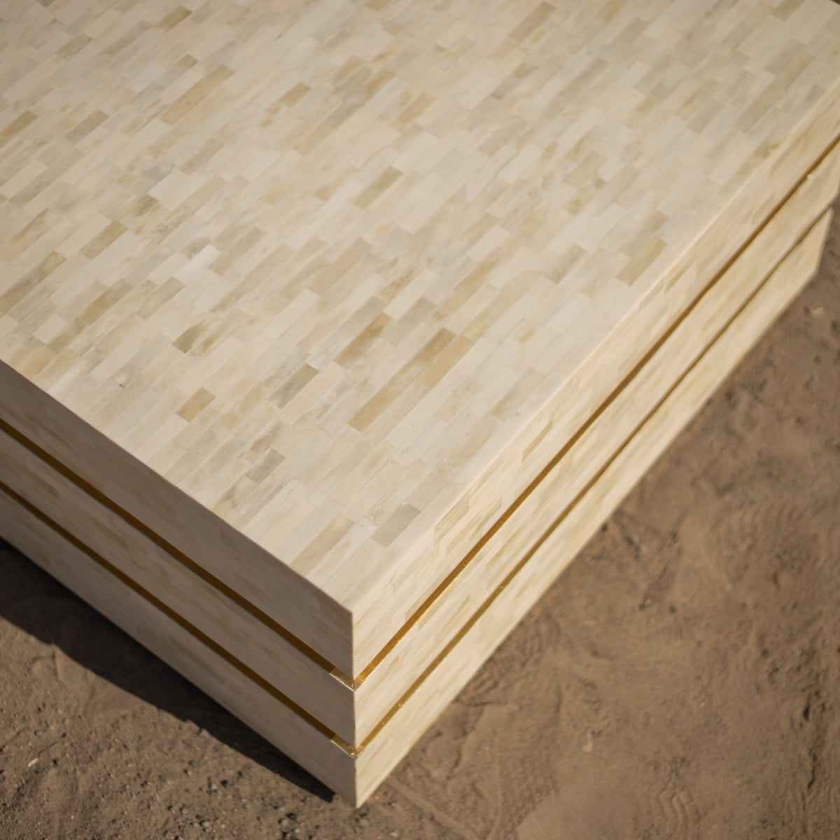Strata Inlay Square Coffee Table