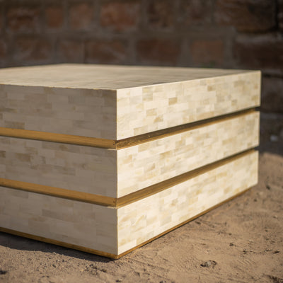 Strata Inlay Square Coffee Table