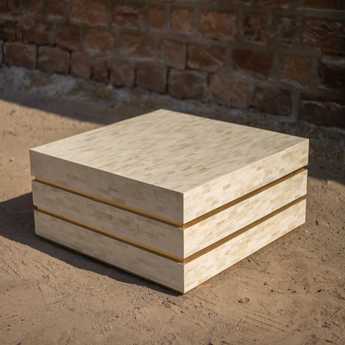 Strata Inlay Square Coffee Table