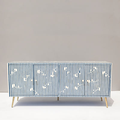 Riga Stripe Bone Inlay Media Console
