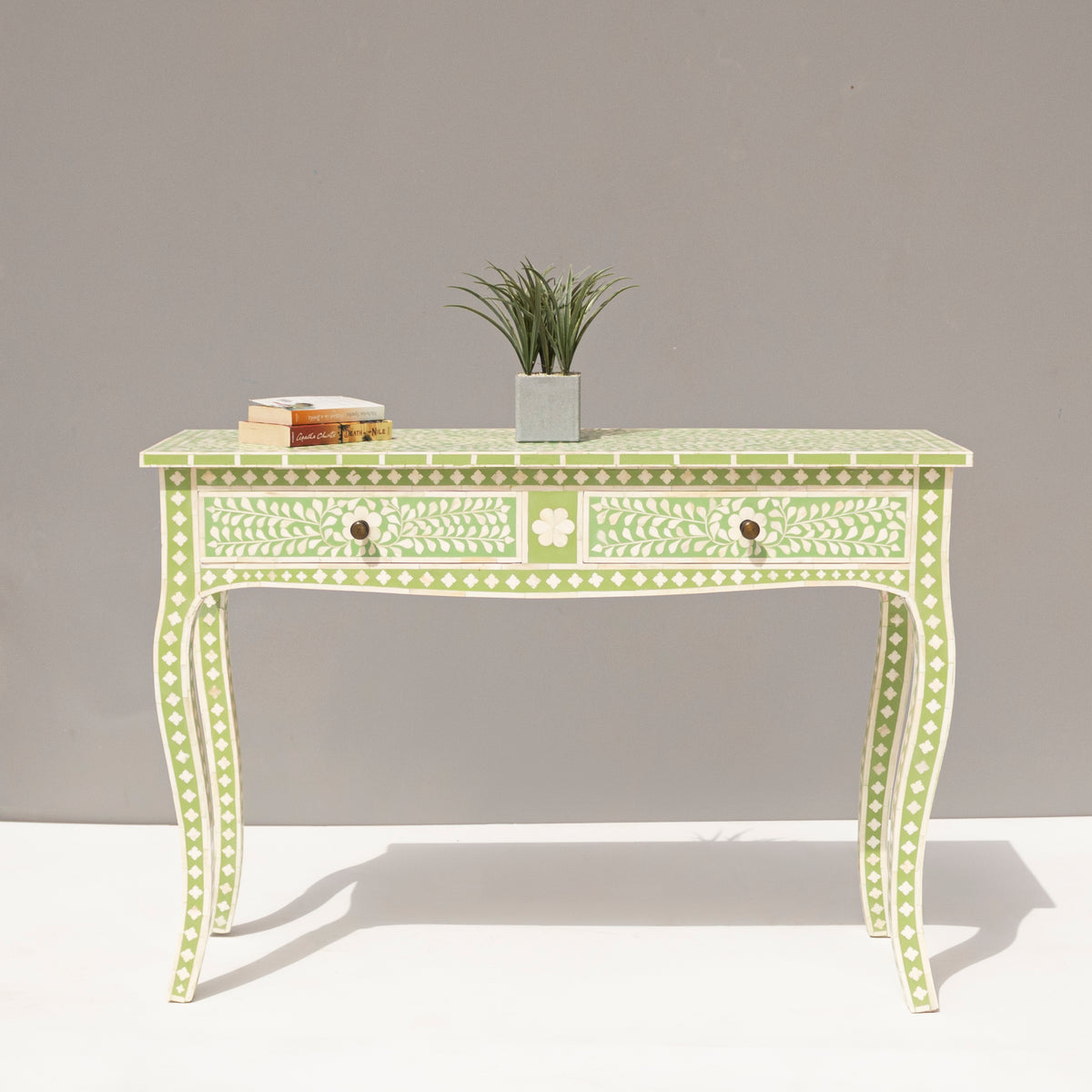 French Style Arabesque Inlay Console Table