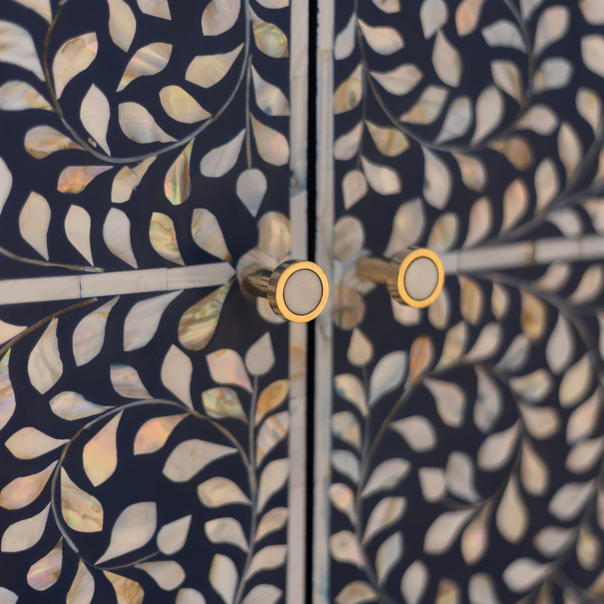 Arabesque Mother of Pearl Inlay Tea Corner Cabinet