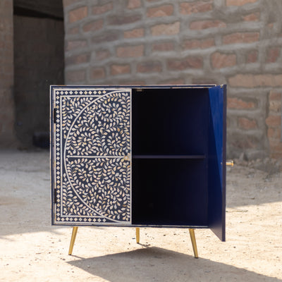 Arabesque Mother of Pearl Inlay Tea Corner Cabinet
