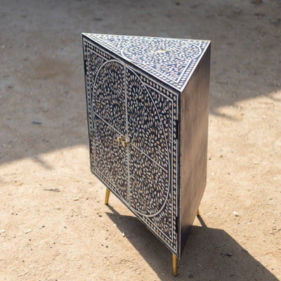 Arabesque Mother of Pearl Inlay Tea Corner Cabinet