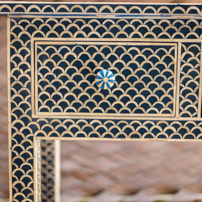 Tessera Fish Scale Inlay Console Table