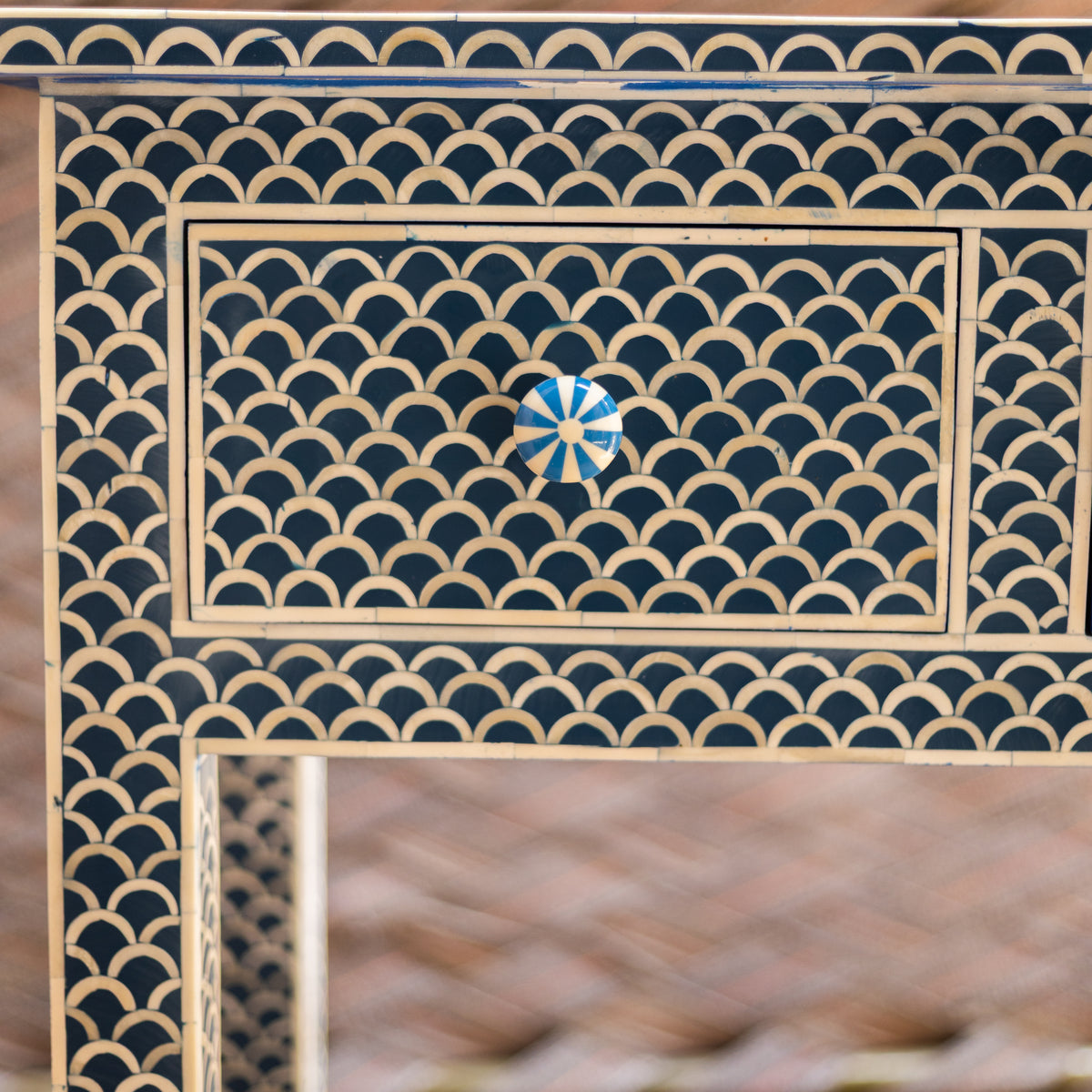 Tessera Fish Scale Inlay Console Table