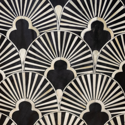 Art Deco Fan Pattern Inlay Sideboard
