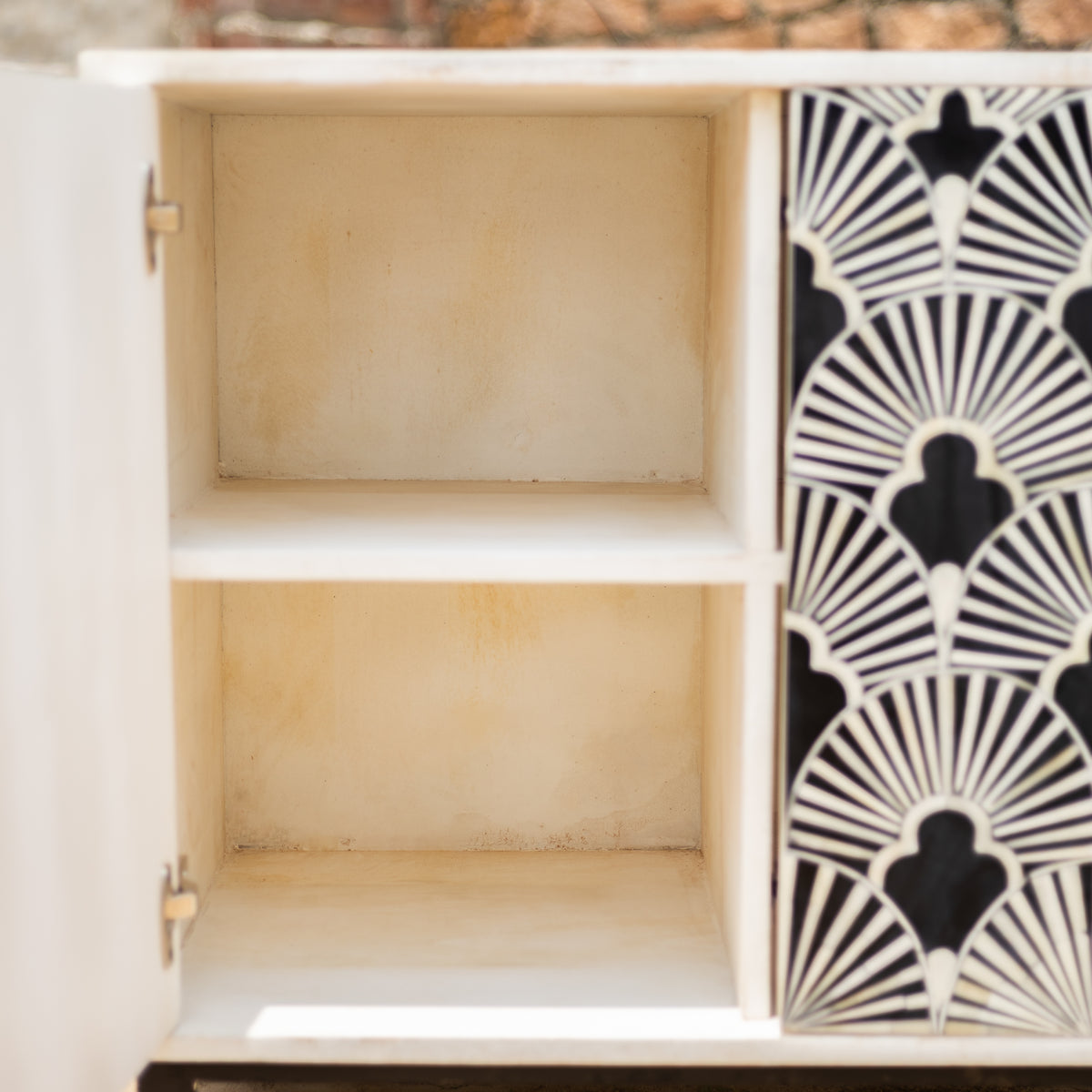 Art Deco Fan Pattern Inlay Sideboard
