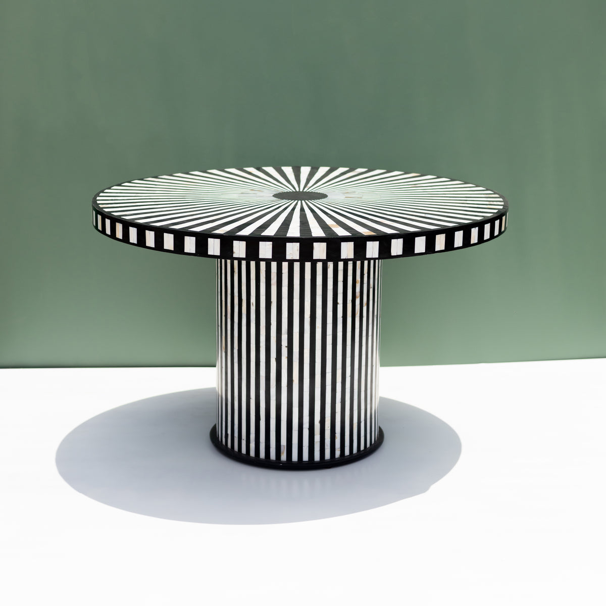 Nova Mother of Pearl Inlay Round Dining Table