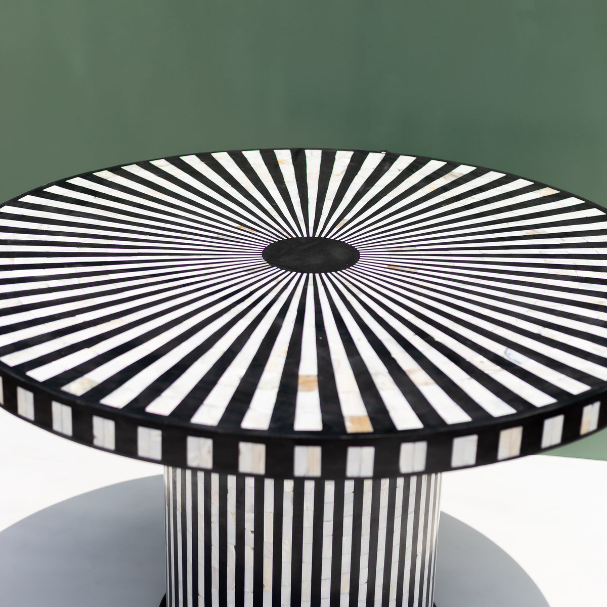 Nova Mother of Pearl Inlay Round Dining Table