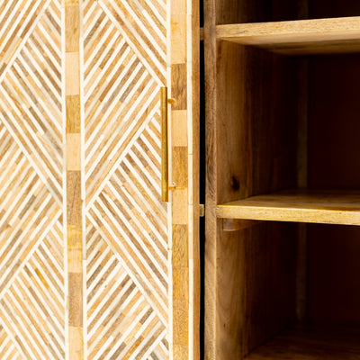 Entwine Inlay Mango Wood Cabinet