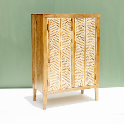 Entwine Inlay Mango Wood Cabinet