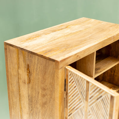Entwine Inlay Mango Wood Cabinet