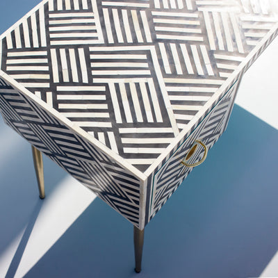 Entwine Inlay Black Writing Desk