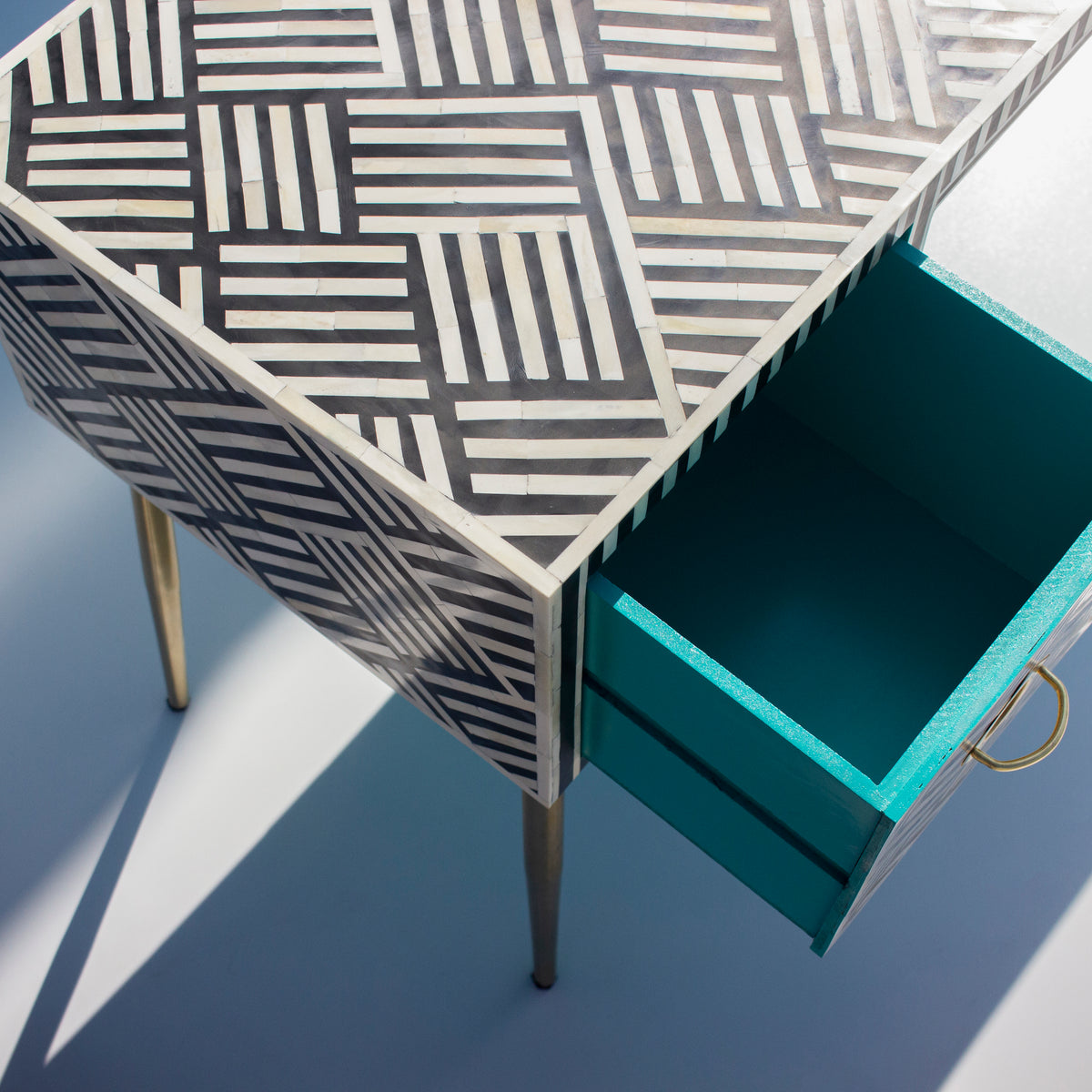Entwine Inlay Black Writing Desk