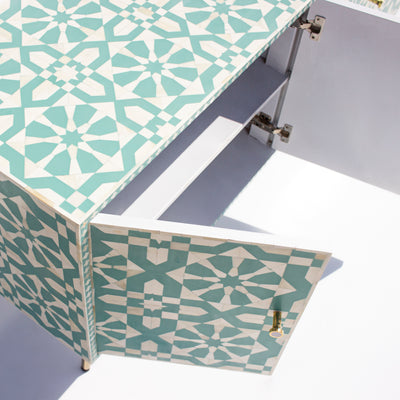 Moroccan Bone Inlay Media Console