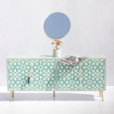 Moroccan Bone Inlay Media Console