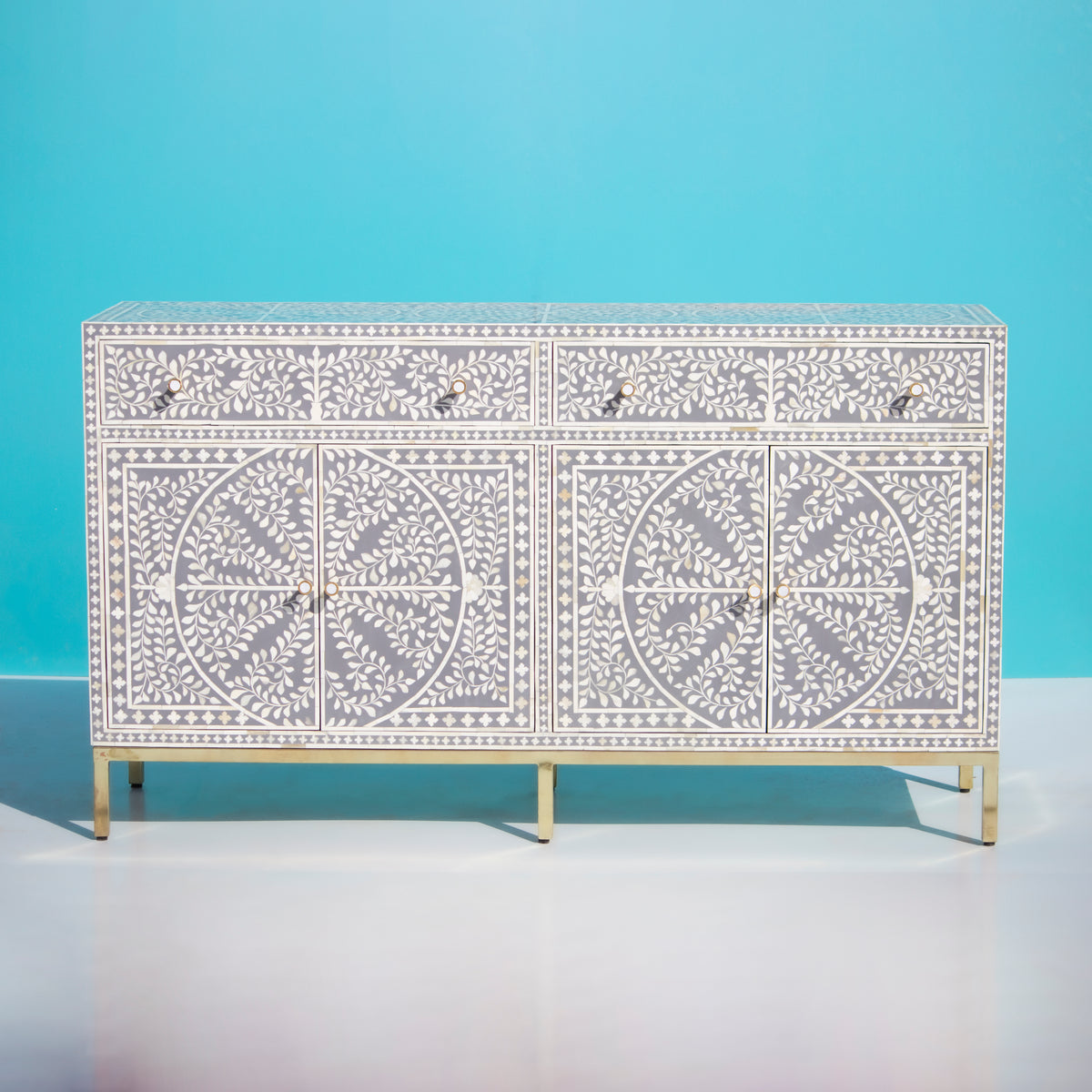 Arabesque Inlay Buffet - Grey