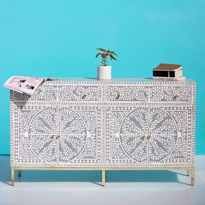 Arabesque Inlay Buffet - Grey