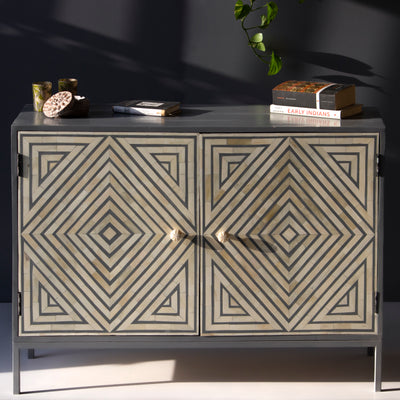 Eli Art Deco Inlay Cabinet