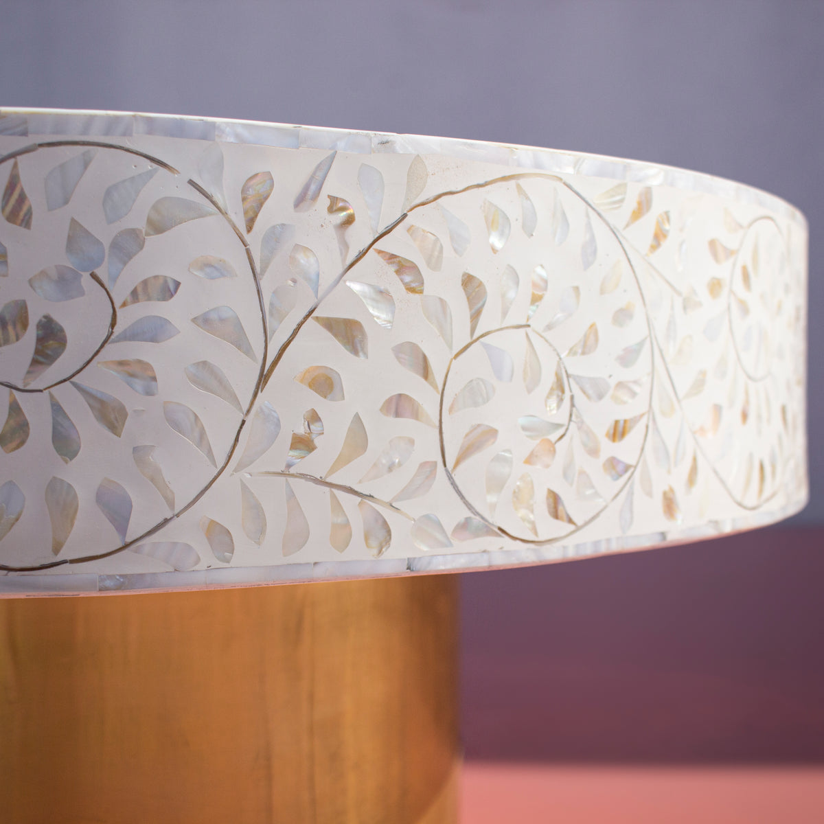 Arabesque Mother of Pearl Inlay Round Coffee Table