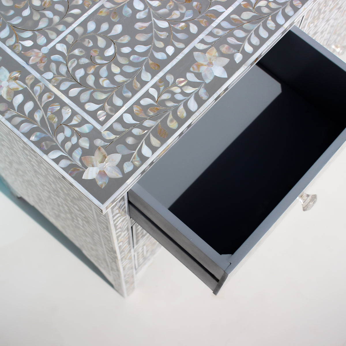 Arabesque Mother of Pearl Inlay Seven Drawer Dresser