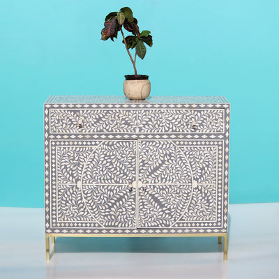 Arabesque Inlay Cabinet with Drawer