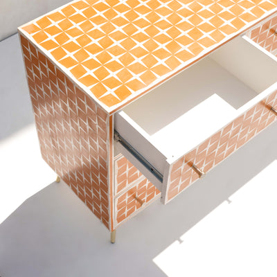 Pixel Starburst Bone Inlay Nine-Drawer Dresser