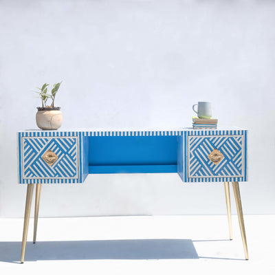 Entwine Inlay Black Writing Desk