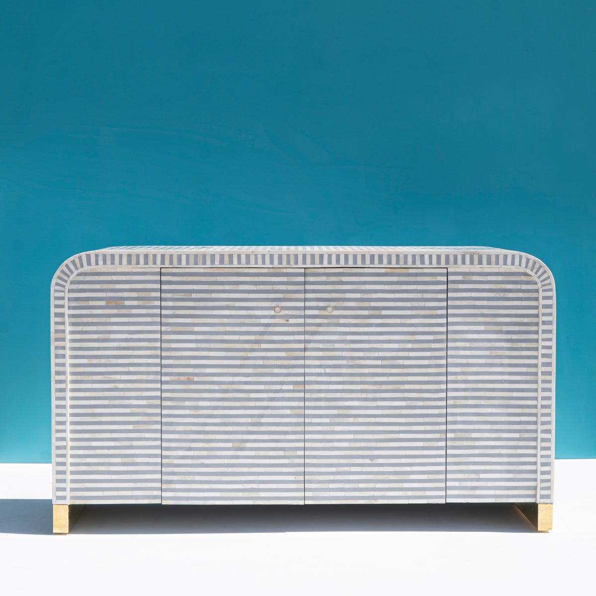 Riga Striped Inlay Four-Door Sideboard