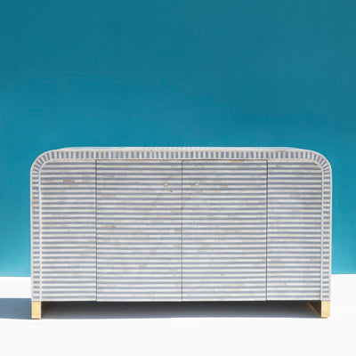 Riga Striped Inlay Four-Door Sideboard