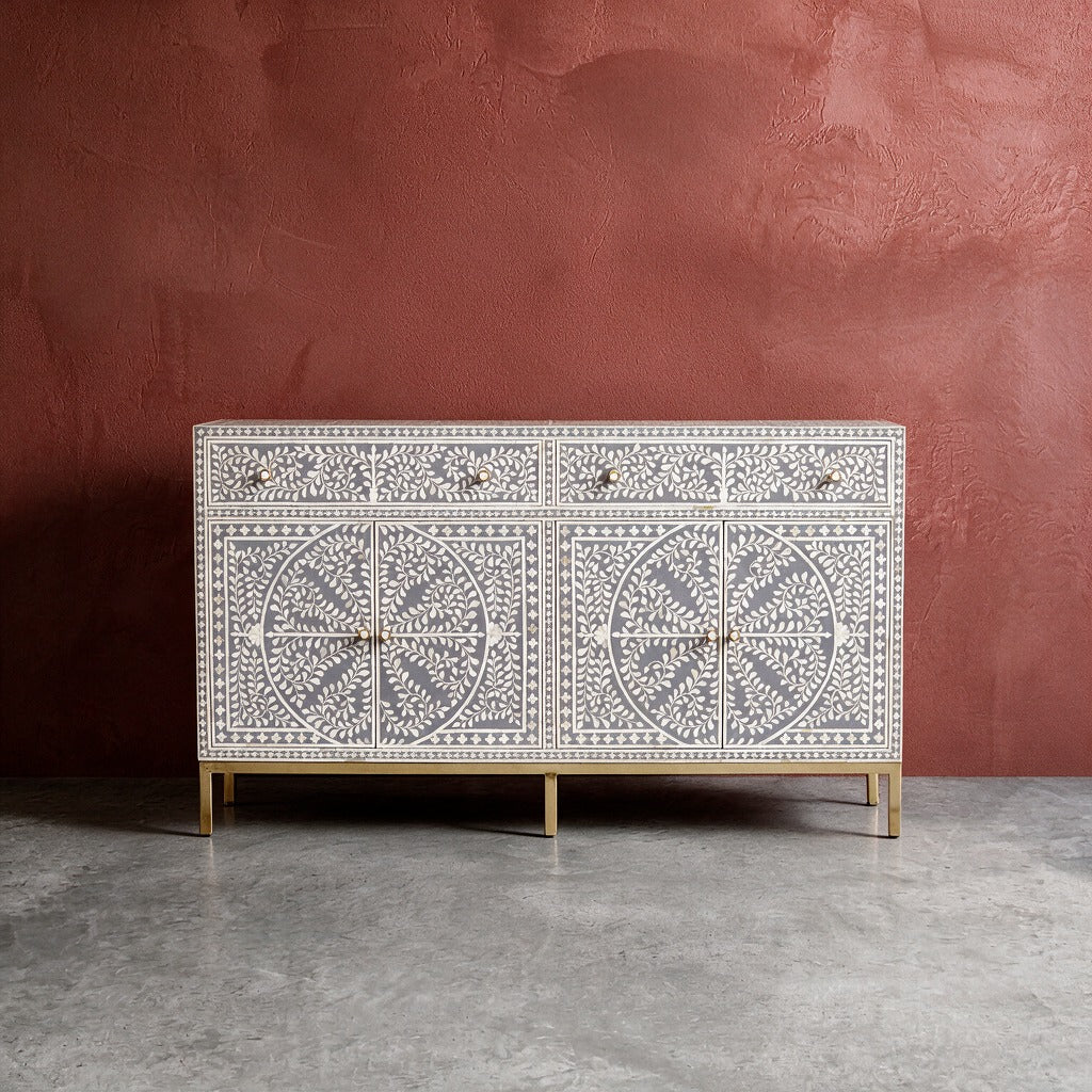 Arabesque Inlay Buffet - Grey