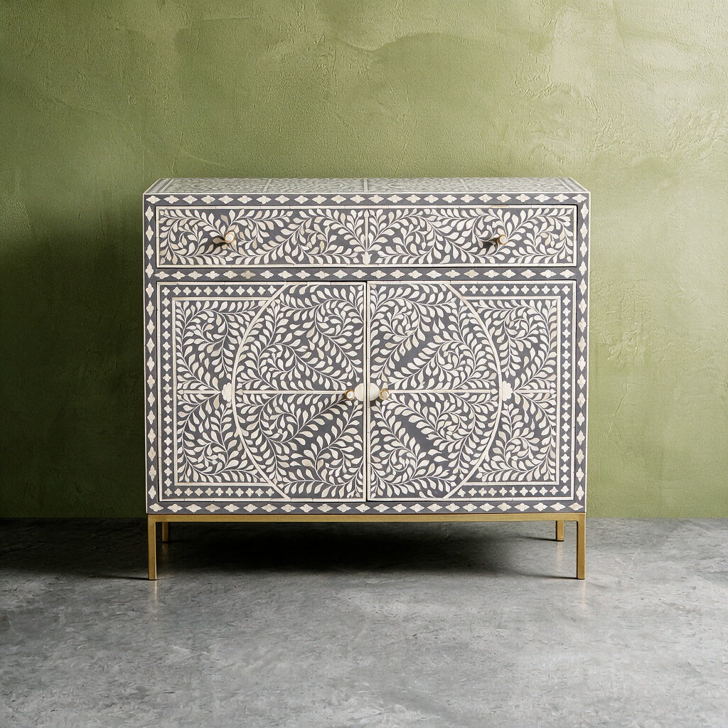 Arabesque Inlay Cabinet with Drawer