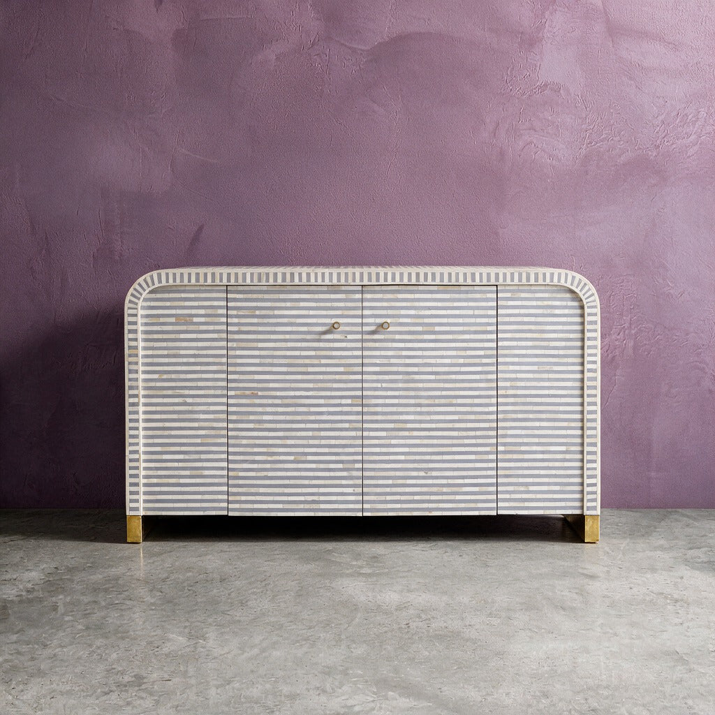 Riga Striped Inlay Four-Door Sideboard